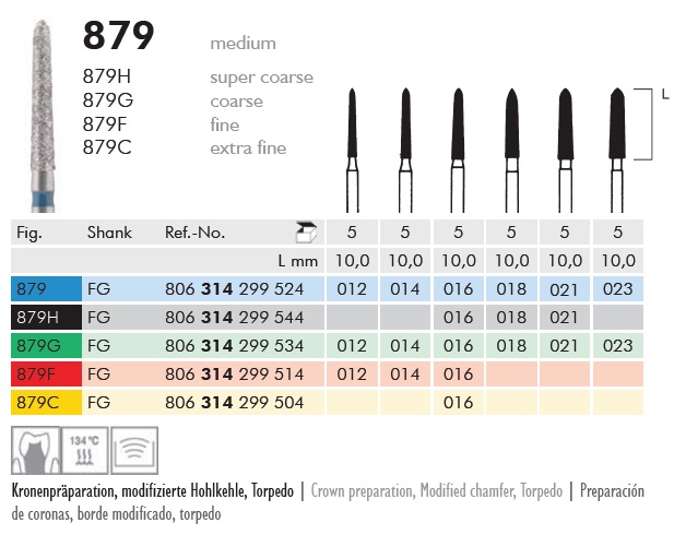 Gyémánt fúró turbinába 879H314016