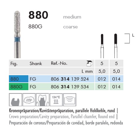Gyémánt fúró turbinába 880G314014