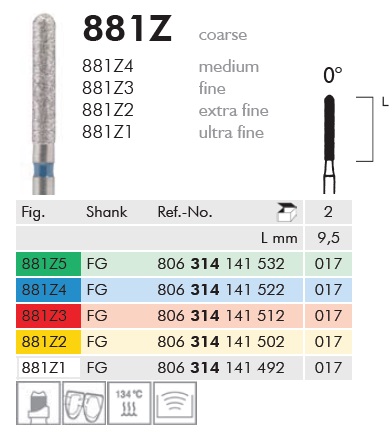 Gyémánt csiszoló zirk.ox. piros 881Z3314017