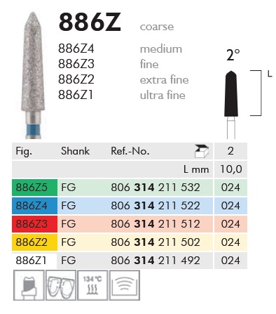 Gyémánt csiszoló zirk.ox. zöld 886Z5314024