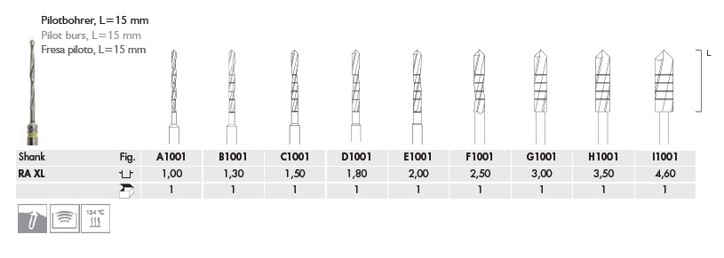 Pilot fúró Bone Management (1,34X15 mm), 1db