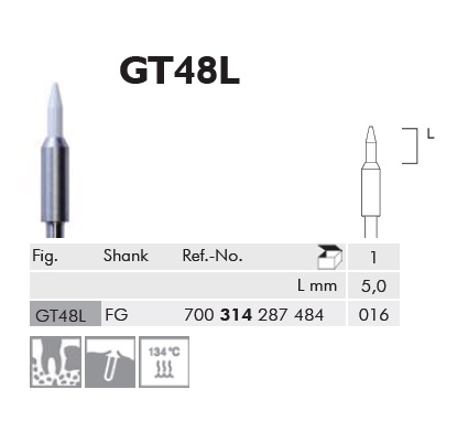Gingiva tágító fúró GT48L314016, 1db