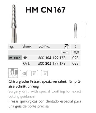 ORAL SURGERY-CARBIDE HMCN167205023