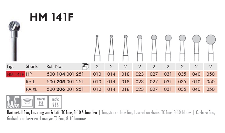 Sebészeti fúró HM141F205018 2db