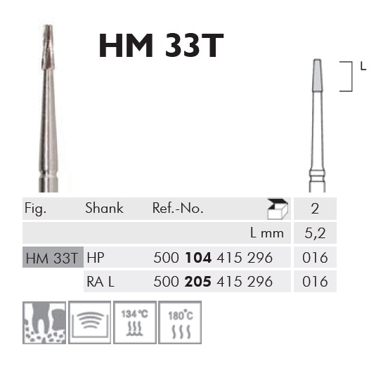 Sebészeti fúró HM33T104016, 2db