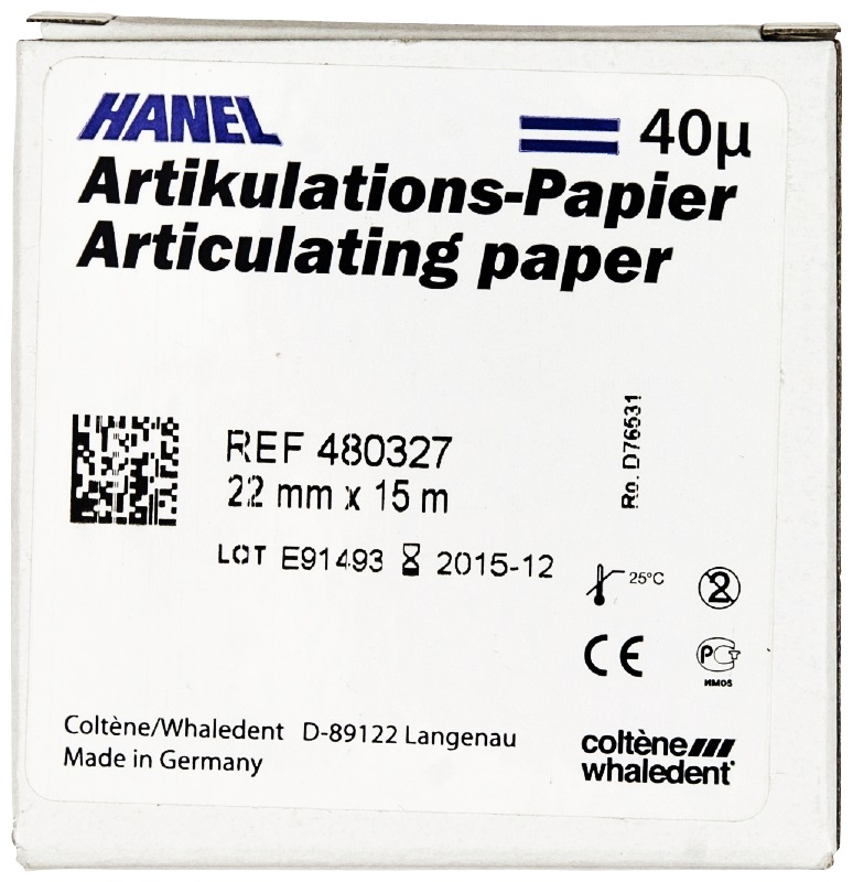 Artikulációs Papír 40 µ 22mm tekercs Kék