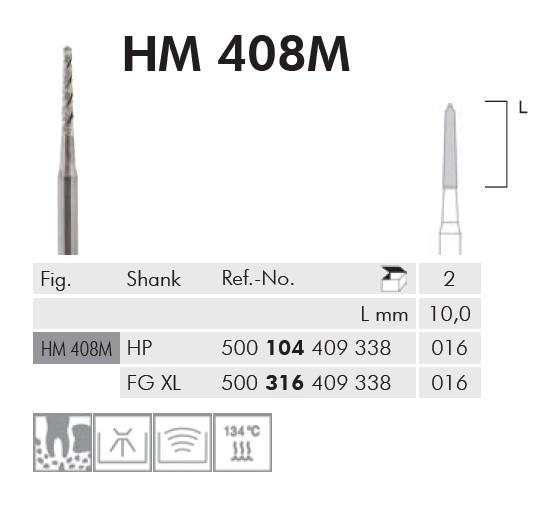 Sebészeti fúró HM408M104016 2db