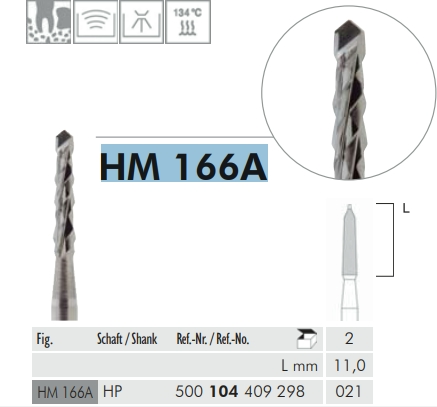 Sebészeti fúró HM166A104021, 2db