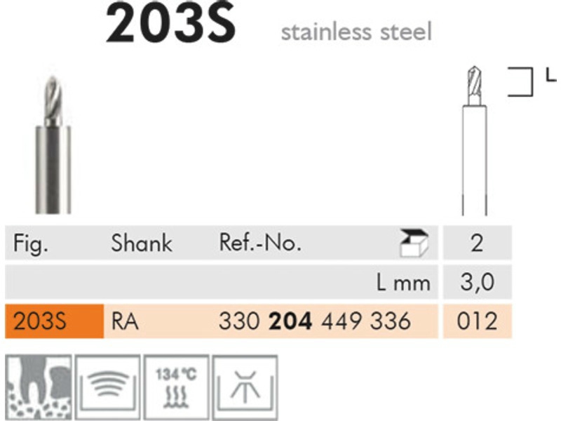 Acélfúró rozsdamentes 203S204012