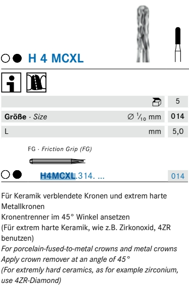 H4MCXL.314.014 Koronafelvágó (5db)