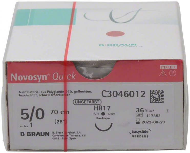 HR-17 Novosyn Quick Undy, 5/0, 70cm, 36db