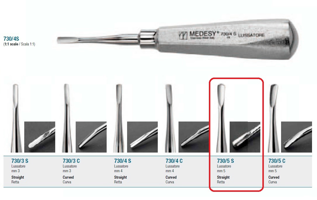Luxator egyenes 5mm