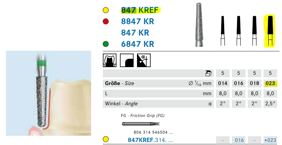 DIAM KONISCH KANTE RUND gyémántfúró 5db