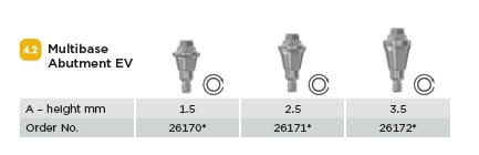 Multibase Abutment EV 4.2 - 2.5 mm NI