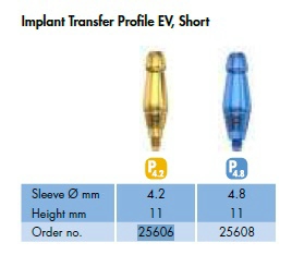 Implant Transfer Profile EV 4.8 Short