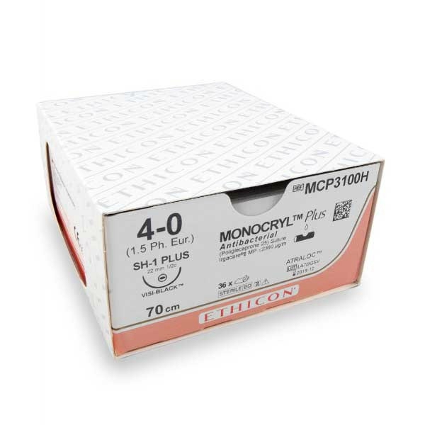 MONOCRYL PLUS VIO 70CM M1,5 USP 4-0 S/A SH-1 PLUS VB (36 DB)