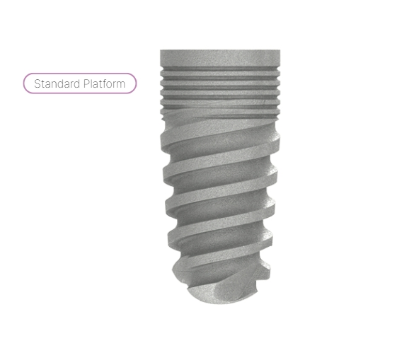 SEVEN int. hex. implant O3.75 L8, without bevel, SP