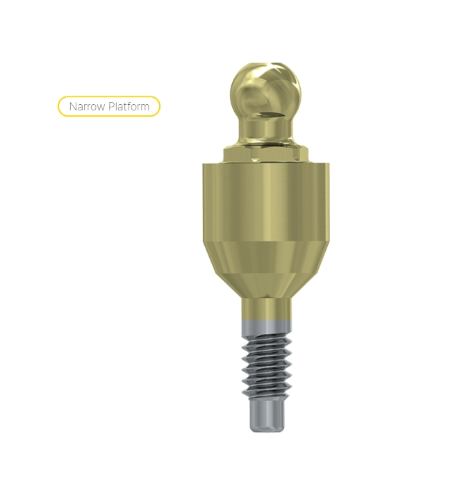 Ball attachment anchor internal hex. 4mm NP