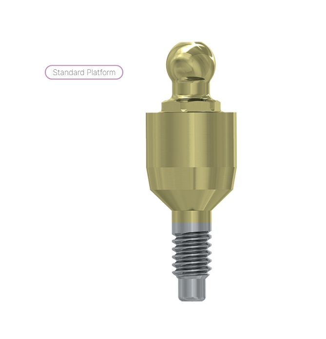 Ball attachment anchor internal hex. 4mm