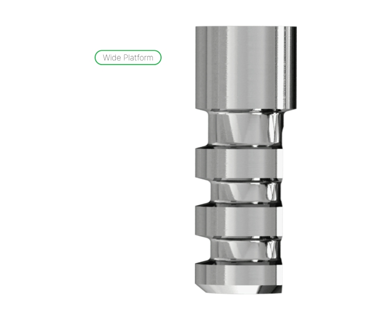 Wide dia. implant analog internal hex.