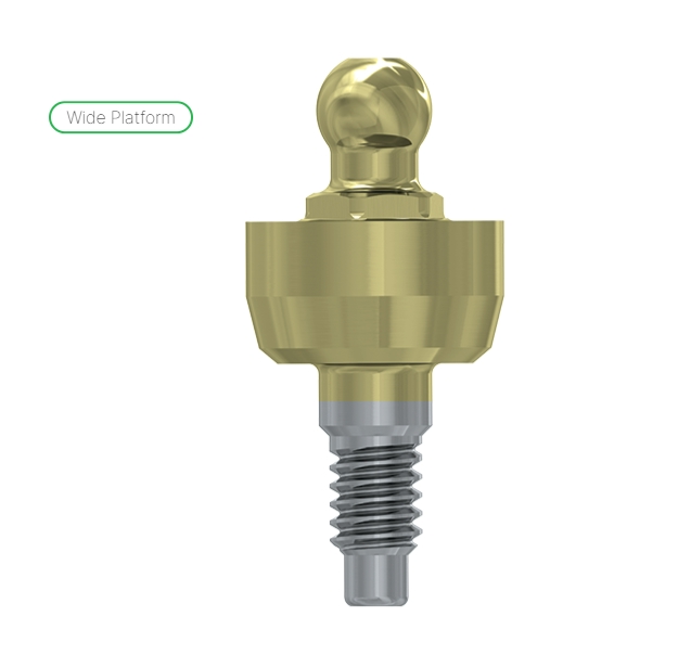 Wide ball attachment anchor internal hex. 3mm