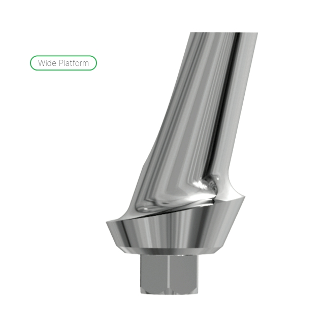 Wide esthetic 15 angulated abutment internal hex. 1mm