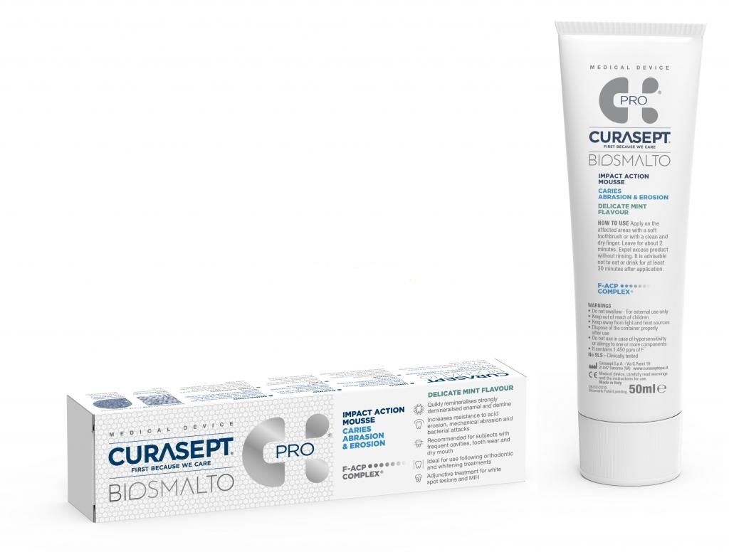 CURASEPT Biosmalto szájhab, mentol, 50 ml - szuvasodás, abrázió, erózió