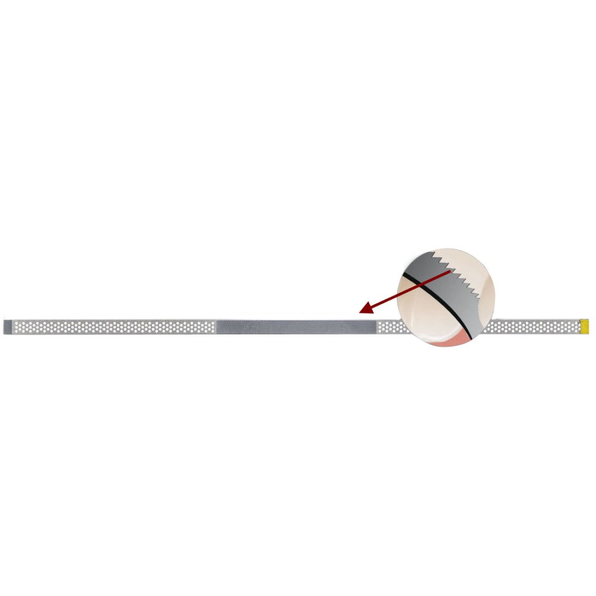 Gyémántszemcsés polírozó csík fogazott (10db) sárga 3.75 mm 0,08 mm