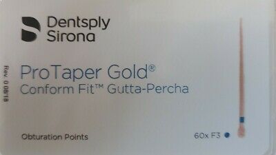 PROTAPER GOLD CONFORM FIT GUTTA-PERCHA F3  BOX OF 60