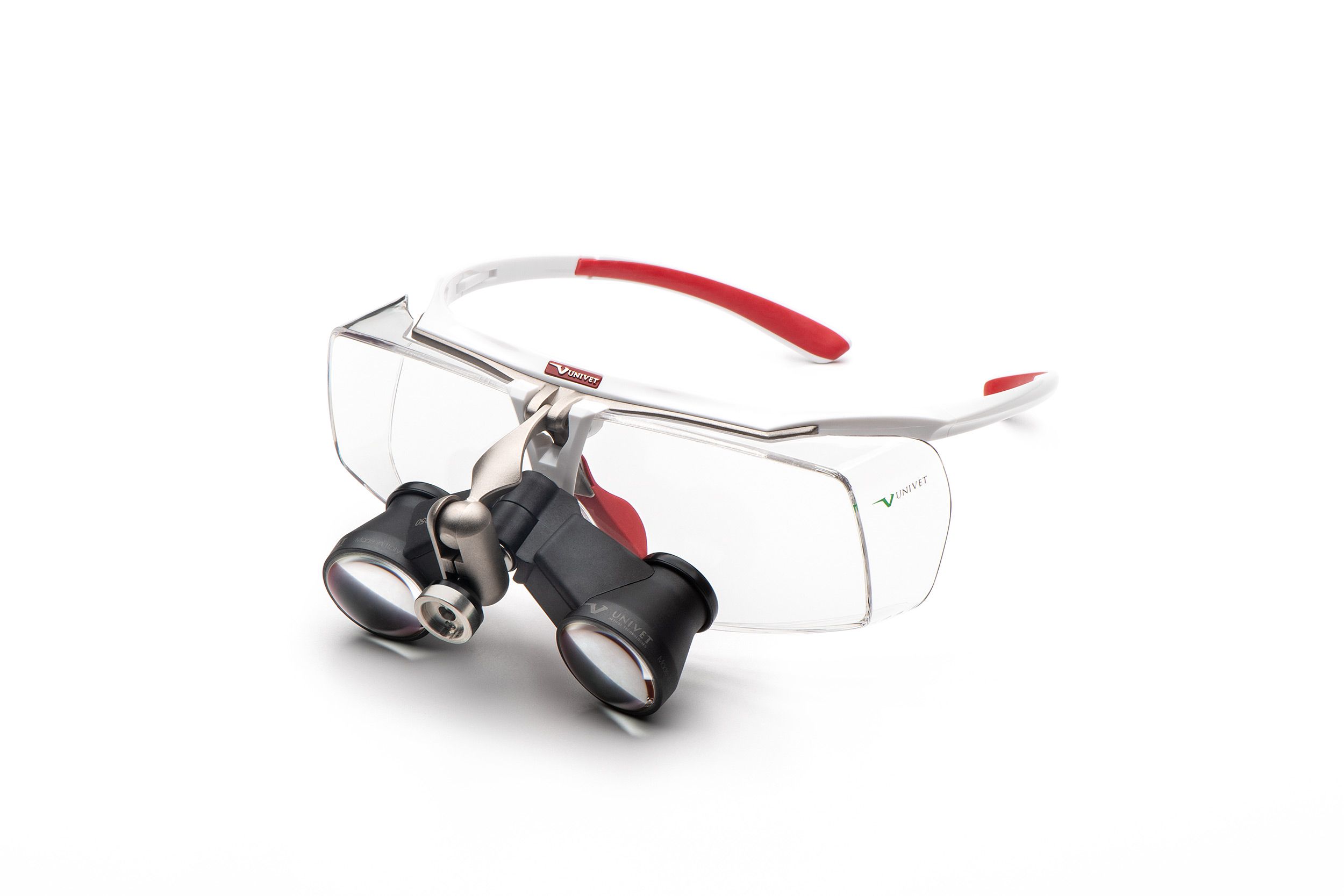 Felhajtható és állítható optikás loupe kivehető védőüveggel FLIP-UP AIRX 2.5x350