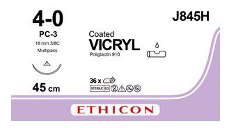 Coated Vicryl 4/0  PC-3 PRIME MP 3/8C 16mm 45 cm (36db)