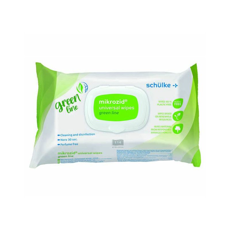 Mikrozid universal wipes green line 114db/csomag
