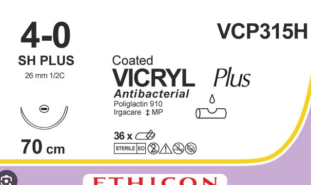 VICRYL PLUS 4/0 70cm Lila 1/2C 26mm 1xSH PLUS (36db)