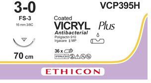 Vicryl Plus 3/0 70cm Lila 3/8 16mm  (36db)