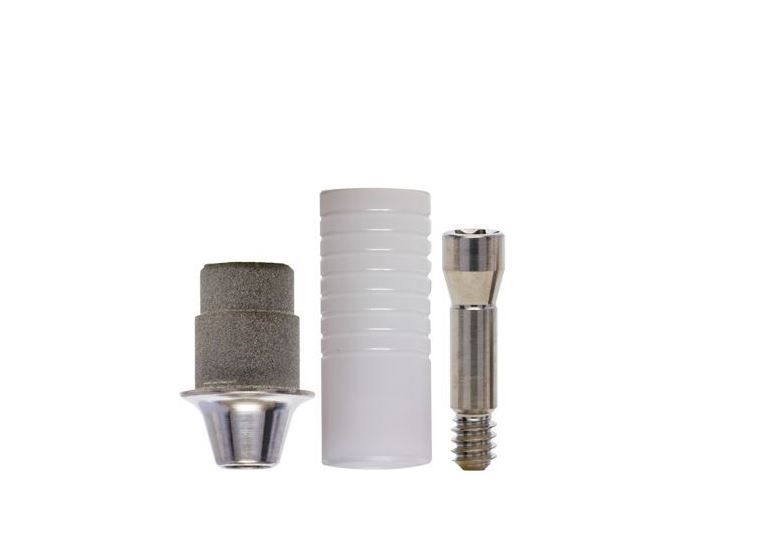 BL NC Titanium-adhesive base IL, non-engaging, plastic coping and screw incl., H 4.2 mm, bridge