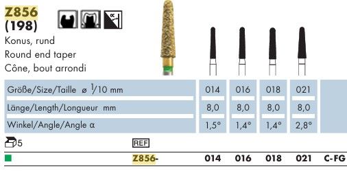 Z856-016C-FG gyémánt fúró, 5db