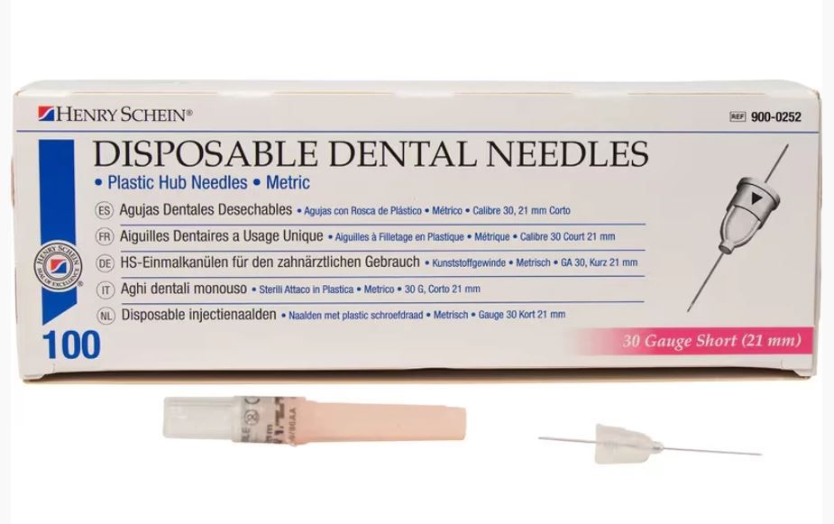 HENRY SCHEIN Injekciós tű 0,3x21mm (30G) rövid, pink, 100db
