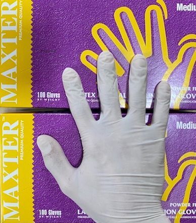 Maxter p.m gumikesztyű, latex, XL, 100db