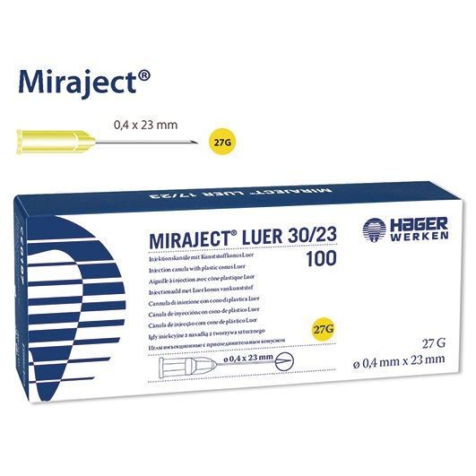 Hager Miraject tű 30/23 Luer 0,4x23mm 27G