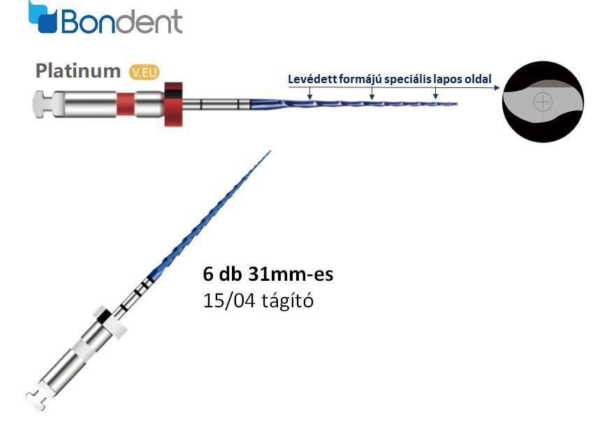 Bondent Platinum(Root Canal Files)V.EU #15/04 6db 31mm